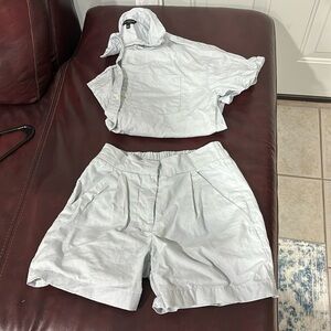 LUCKY BRAND baby blue linen set